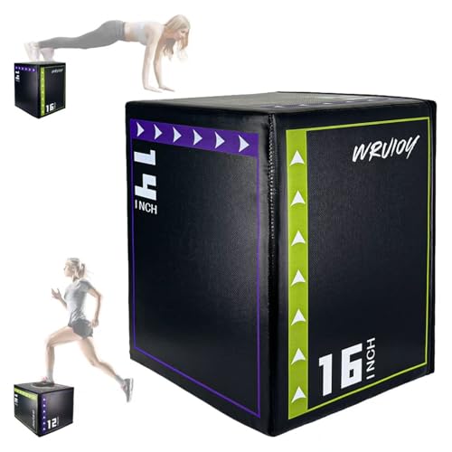 Versatile Non Slip Jump Box Exercise 3-in-1 Foam Plyometric Jump Box for Home Gym Training Fitness