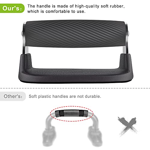 Push Up Bars with Bottom Anti-Slip Pad Push Up Handles for Floor Soft Plastic Pushup Handles Strength Training Pushup Stands - color: Black-A