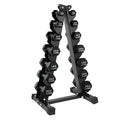 HolaHatha Neoprene Dumbbell Weights Set with Rack, Home Gym Equipment, 146 Lbs, Black - Portable Weighted Exercise Dumbbells for Fitness, Training, and Lifting Workouts