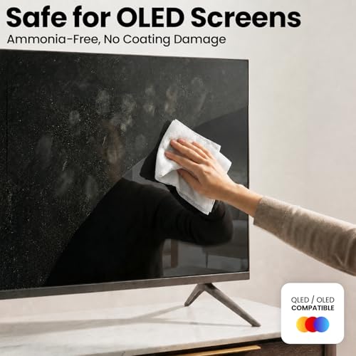 EVEO Electronic Wipes Screen Cleaner - Screen Wipes TV Screen Cleaner Wipes, Computer Screen Wipes, Laptop Screen Cleaner, ipad & Monitor Cleaner, Screen Cleaning Wipes