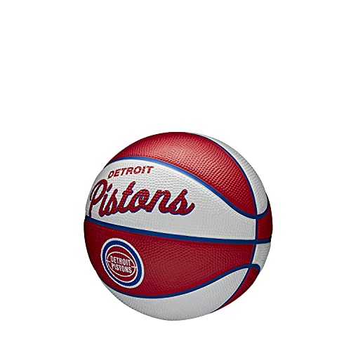WILSON NBA Team Retro Mini Basketballs - Mini Size - 3" - color: Detroit Pistons, size: Mini