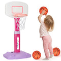 Basketball Hoop Indoor Outdoor Toys for Toddlers 1-3, Kids Basketball Hoop with 3 Balls, Adjustable Mini Basketball Goal, Christmas Birthday Sports Toys Gift for Baby Boys Girls Age 1 and Up | Basketball Hoop for Kids with 5 Adjustable Heights, 3 Soft Bal