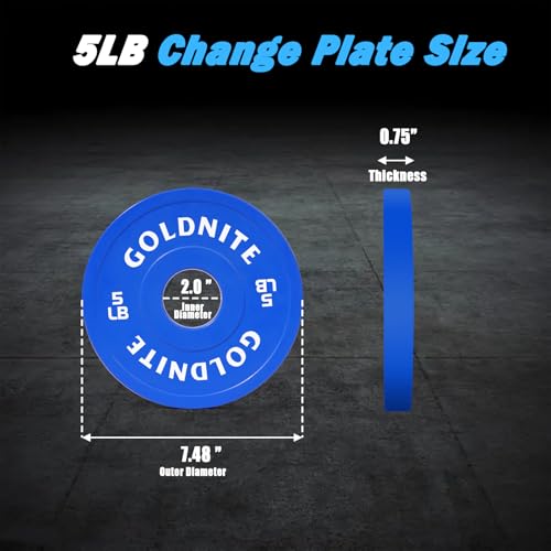 Change Plates Set 1.25LB 2.5LB 5LB Set Fractional Weight Plate Olympic Bumper Plates for Cross Training Steel Insert Strength Training Weight Plates - color: 5LBx2