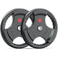 XDDIAS Rubber Weight Plates for Barbell, 2-Inch Olympic Grip Plate for Strength Training, Weightlifting and Bodybuilding in Home & Gym, Solid Cast Iron Weight Plates Pair and Sets - color: 2x45LB