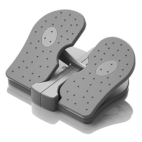 Kavolet Compact Foot Stepper Machine, Quiet Folding Leg Workout Trainer, Anti Slip Mini Stepper Trainer, Reinforced Nylon Material, Lightweight Office Home Exercise Equipment, Convex - color: Cool Grey