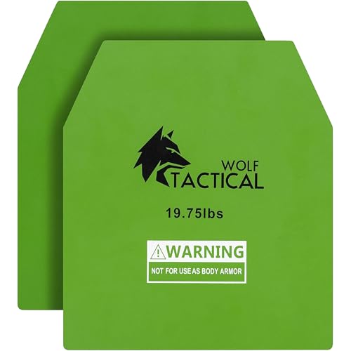 WOLF TACTICAL Weight Vest Plates - 5.75/8.75/14.5/19.75LB Pairs - WODs, Strength Training, Running, Heavy Workouts - color: 19.75LB Plates