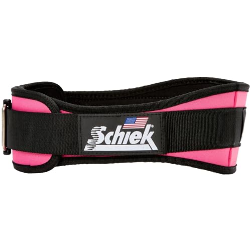 Schiek Sports Model 2004 Nylon 4 3/4" Weight Lifting Belt - Black - color: Pink, size: Small