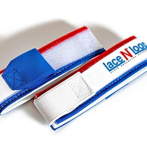 Lace N Loop Straps (Pair) - Lace-Up Boxing Glove Converter - color: Patriotic