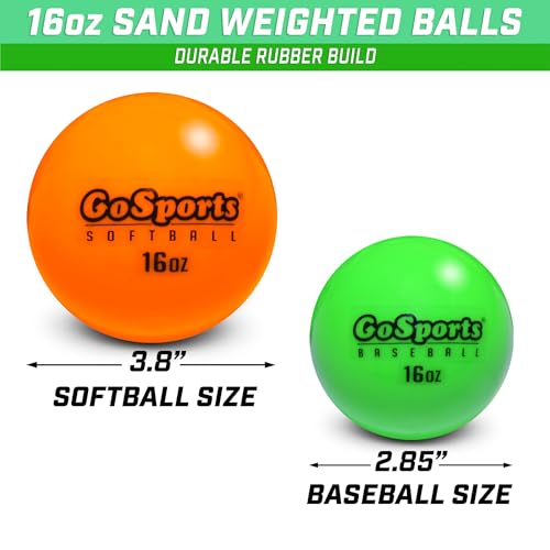 GoSports 16 oz Weighted Training Baseballs - Choose Standard or PRO - Hitting & Pitching Training for All Skill Levels - Improve Power and Mechanics - color: Standard