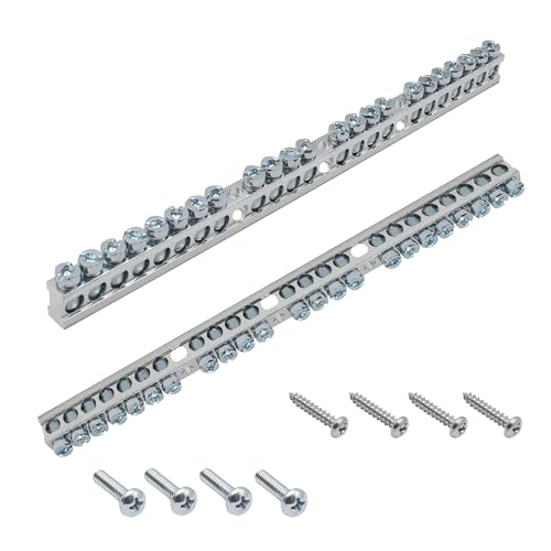 Ground Bar Kit for Square D 2 Pack | 23 Terminal Grounding Bar Compatible with Schneider Electric Load Centers - size: 23 Terminal