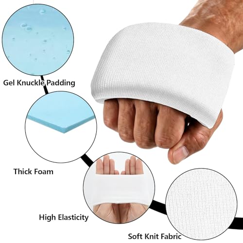 1/2/4pairs Knuckle Guards for Boxing Gel Hand Guard Protection Boxing Knuckle Pads Gel Hand Wraps for Men Women Fitness Athletes Muay Thai Kickboxing MMA Combat Sports Training Sparring Supplies - color: black，white