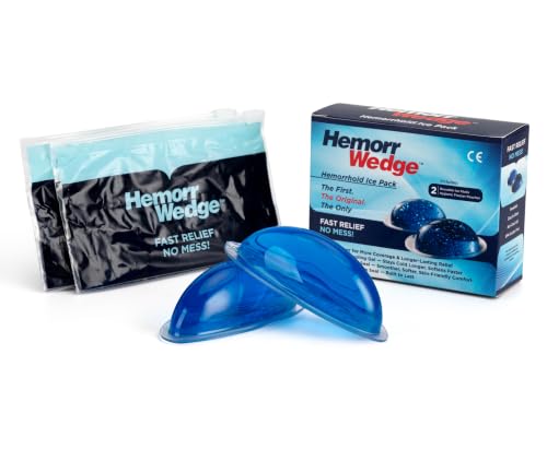 Hemorrhoid Ice Pack for Relief & Cooling Support – Twin Gel Pack with Hygienic Case – Reusable Cold Therapy for Hemorrhoids, Swelling, Postpartum & Discomfort – Water-Based Gel