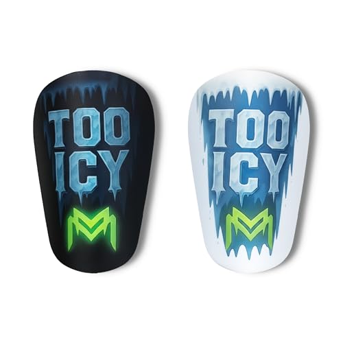 MediCaptain MiniGuards - Mini Shin Guards for Soccer Players - Tiny Shin Pads for Men, Women, Teens - Miniature Shin Guards 3.9 x 2.4 inch - Perfect for High Level Soccer Athletes - color: Too Icy