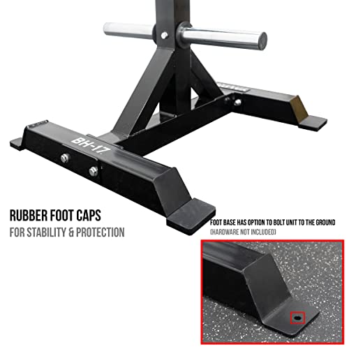 Valor Fitness Weight Plate Rack with Barbell Holders – Heavy-Duty Steel Storage Tree with 6 Pegs and 2 Vertical Bar Sleeves for Standard and Olympic Plates – 800 lb Capacity for Home & Garage Gyms - color: D: BH-17 Bumper Plate Storage Tree