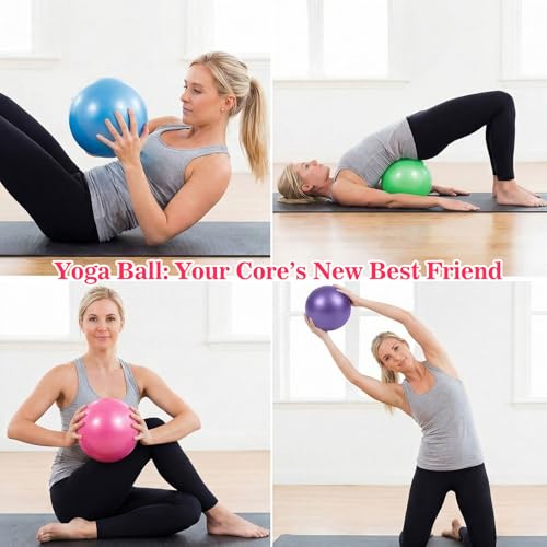 40 Pcs Small Exercise Pilates Ball Bulk 9 Inch Mini Yoga Balls Anti Burst and Slip for Stability Fitness Physical Therapy Stretching & Core Workout at Home Gym Office Class - color: Multicolor