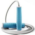 Weighted Jump Rope Workout-1LB Professional Skipping Rope with Adjustable Length and Silicone Comfortable Grips,Heavy Jumpropes Adults Fitness Women Men,Cardio Boxing Endurance Training Exercise - color: Blue