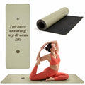 Non Slip Yoga Mat for Home Workout – Wide Green Exercise Mat for Hot Yoga, Large Travel Yoga Mat for Pilates, Stretching Equipment and Fitness Training, Extra Thick Yoga Matt for Women