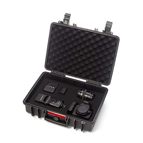 Amazon Basics Portable Hard Camera Case for DSLR Equipment, Customizable Fit, Protective Water Resistant, Medium, Black, 18"L x 14"W x 6"H - size: Medium