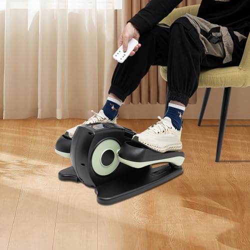 Under Desk Elliptical Machine for Seniors, Exercise Pro Machine for Seniors, w/LCD Screen Displays, Pedal Exerciser with Remote Control, Electric Elliptical Trainer for Home