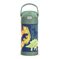 THERMOS FUNTAINER Water Bottle with Straw, 12oz, Dinosaurs | Kids Stainless Steel Insulated Water Bottle, Keeps Drinks Cold Longer for School & Play, BPA-Free - color: Dinosaurs, size: 12 Ounces