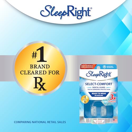 SleepRight Select-Comfort Night Guard for Teeth Grinding & Bruxism | Protects teeth from nighttime grinding and clenching. No boil custom fit design with secure comfort.