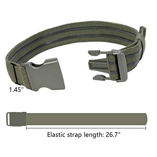 IDOGEAR Tactical Leg Strap Thigh Belt for Holster Knife Elastic Thigh Strap Outdoors EDC Leg Hanger with Quick-Release Buckle - color: Ranger Green