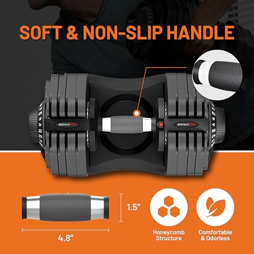 ATIVAFIT Adjustable Dumbbells Set, 5–88LB Quick Adjust Free Weights with Double Safety Lock & Anti-Slip Steel Handle, Space Saving Home Gym Equipment for Full Body Strength Training - color: 88LBS-Black, size: Pair