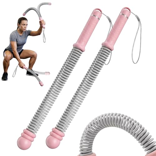 2pcs Adjustable Ropeless Battle Ropes for Home Gym, Weighted Cordless Battle Ropes for Home Workout, Portable Exercise Training Rope for Indoor and Outdoor (Pink) - color: Pink