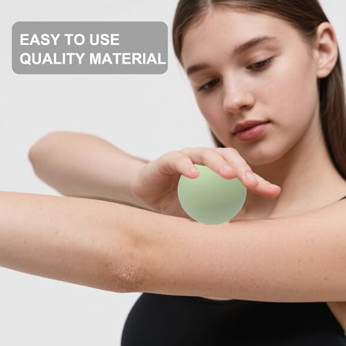 2PCS Firm Massage Lacrosse Balls for Myofascial Release, Muscle Knots, Trigger Point Therapy, Yoga Deep Tissue Massage, Foot Plantar Fasciitis, Muscle Soreness Massager Ball - color: 2 Smooth Massage Ball