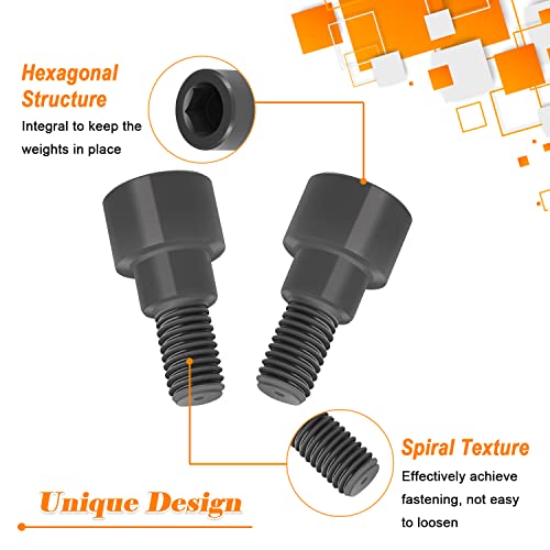 Bonbo Hex Bolts Fit for Bars of Olympic, Curl Bars, Tricep, Dumbbell(2-Pack)