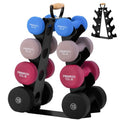 Dumbbell Rack Stand Only (Dumbbells not Included), Compact A-Frame Weight Rack with Wooden Handle, for Home Gym Workout