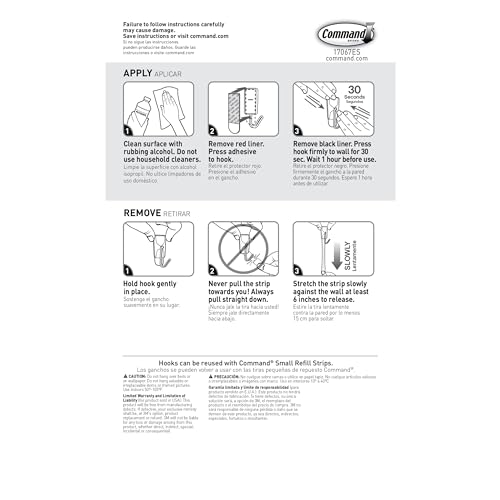 Command Small Wire Toggle Hooks, 16 Hooks and 24 Strips, Damage-Free Hanging Wall Hook with Adhesive, No Tools Required, Great for Home, Kitchen, and Office Organization, Holds up to 0.5 lb - size: Small (16 Hooks)