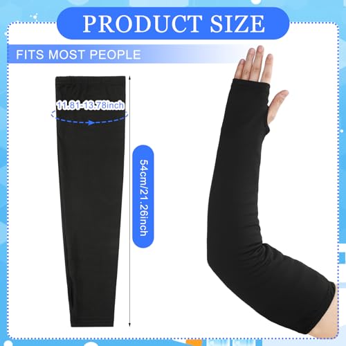 Boao 8 Pcs Arm Cast Covers Protector Splint Cast Covers Soft Elastic Arm Sling Sports Sleeve Reusable Breathable Wrist Elbow(Black,Large) - color: Black