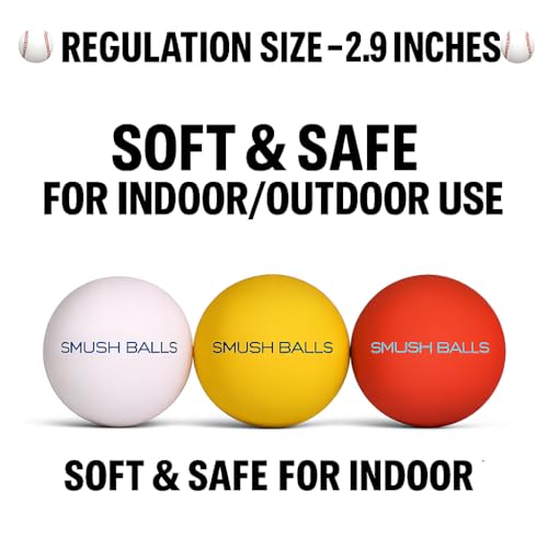 Soft Foam Baseballs, Regulation Size Training Ball for Indoor & Outdoor Batting, Throwing & Catching Practice – Safe for Windows, Youth & Adult Players - color: Multicolor, size: 12