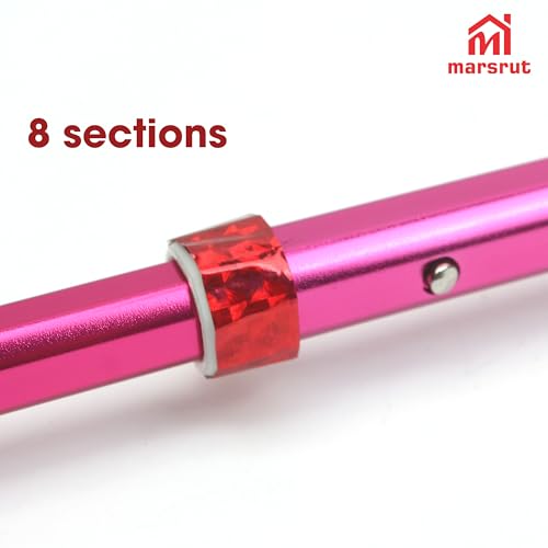Telescoping Cane, 55" Blind Cane Telescopic Walking Stick, Reflective Retractable Mobility Aids Telescope Assist Tool for Elderly Night Warning, Roller Head Screw-in, Storage Bag, Titanium Alloy
