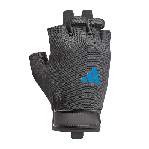 adidas Essential Training Gloves - color: Blue, size: Medium
