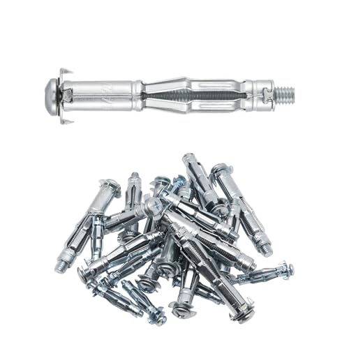 30 pcs Molly Bolts, Metal Drywall Anchors, Heavy Duty Zinc Plated Steel Molly Bolt (M5-65) - color: M5-65