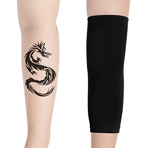 HOVEOX 3 Pairs Tattoo Cover Up Sleeve Forearm Tattoo Cover Tattoo Cover Up Compression Sleeves Arm Sleeves for Women Men - color: Black