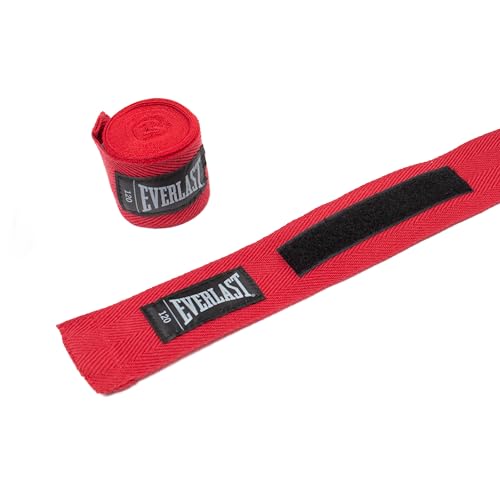 Everlast Core Handwraps 120in – Boxing Hand Wraps for Gloves, Wrist & Knuckle Support - color: Red, size: 120 Inch