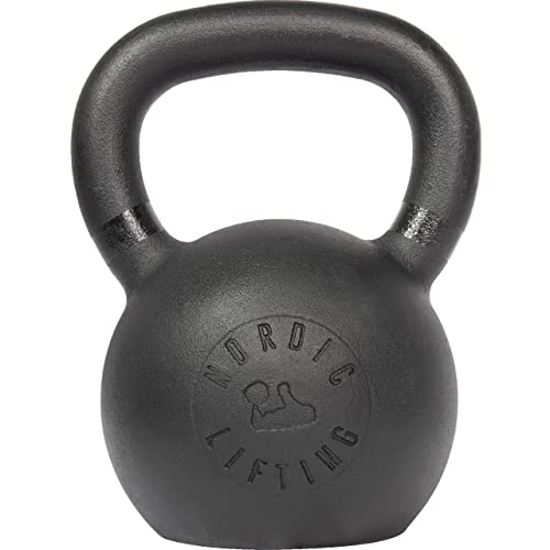 Kettlebell Made for CrossFit & Gym Workouts - Real Cast Iron for Strength Training by Nordic Lifting