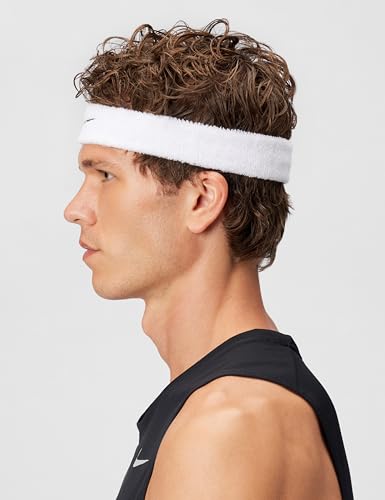 Nike Unisex Adult Swoosh Classic Headband - color: White/black