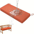 Porch Swing Cushions Waterproof 45x12x2 Inch, UV Resistant Outdoor Bench Cushion with Removable Cover Non-Slip Bottom, Patio Furniture Seat Pads for Garden Dining Piano Sofa Settee, Orange