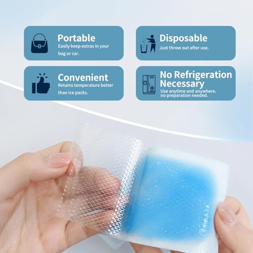 50 Pack Instant Cooling Ice Packs for Outdoor Activities Summer Heat Relief - Large Disposable Cooling Patches for Neck Body, Camping Hiking Sports, Instant Temperature Drop - size: 50 Packs