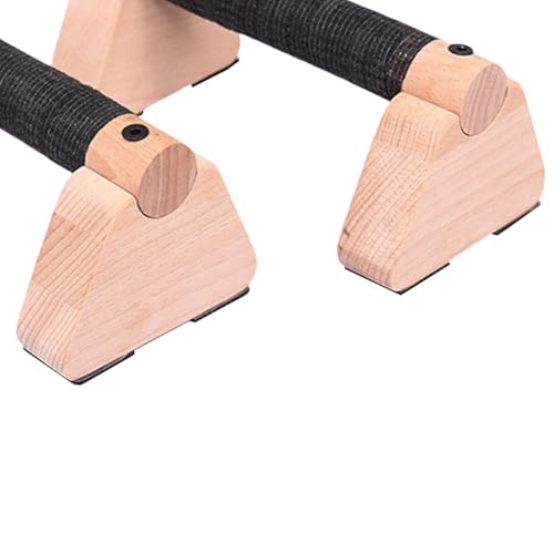 1 Pair Push Up Bar Wooden Parallettes Handstand Stand Grips Heavy Duty Nonslip Ergonomic Support Suitable for Home Gym Workouts - size: 30cm