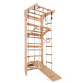 WEDANTA Wooden Swedish Ladder Wall Set – Kids Stall Bars for Exercise – Kids Swedish Gymnastic Wall Gym – Wood Stall Bar Gymnastics Playground – Best Gym for All Family - color: Wood