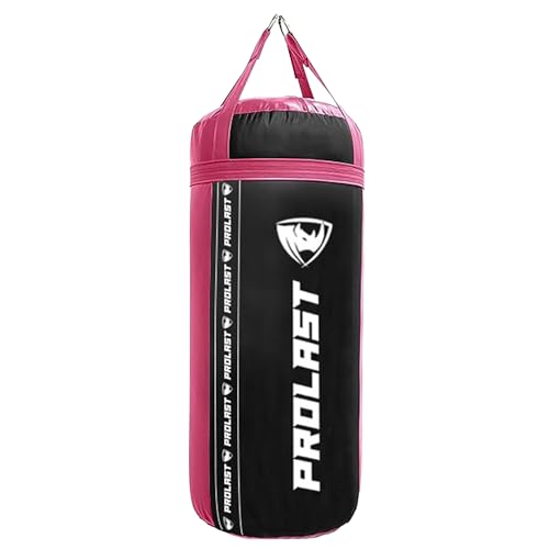 4Ft XL 135Lb Heavy Punching Kicking Bag for Adults, Boxing, MMA, Martial Arts, Muay Thai, Strength Training Equipment - color: Black / Pink, size: Filled