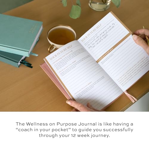 Paper & Progress Wellness Journal – 12-Week Fitness & Self Care Journal for Women | Daily Habit Tracker, Meal Planner, Workout Log, Weekly Reflections & Mindset Coaching Prompts - color: Muted Teal