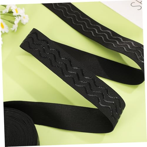 TEHAUX Black Grip Tape Elastic for Stairs Nonslip Sewing Elastic Band Wide Grip Tape for Clothing Bands Strap for DIY Garment