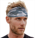 Tough Headwear Mens Headband | Sweat Headbands for Men Women Working Out Running Sports – Athletic Sweat Band Exercise - color: (1 pack) Arctic Camo