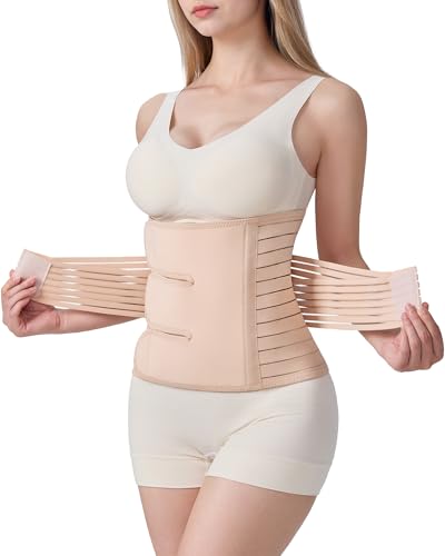 Postpartum Belly Band for Women: Adjustable Compression Wrap for Abdominal & Waist Support C-Section & Vaginal Birth Recovery Beige XL - color: Beige, size: XL (Belly 42.5"–48.5")